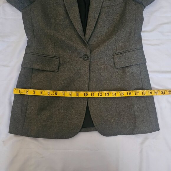 Joseph Gray Wool Blend Single Button Tailored Style Blazer Jacket Women's Sz 42 - Picture 10 of 12
